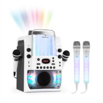 Kara Liquida BT sivá farba + Dazzl mikrofónová sada, karaoke zariadenie, mikrofón, LED osvetlenie